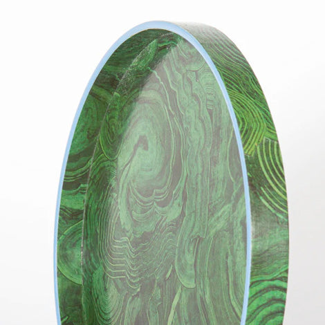 Malachite Tray With Blue Border