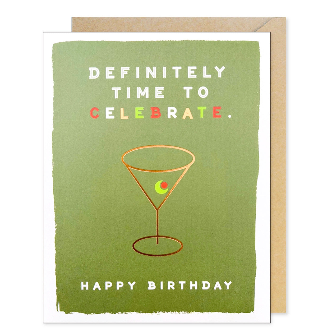 Martini Birthday Card