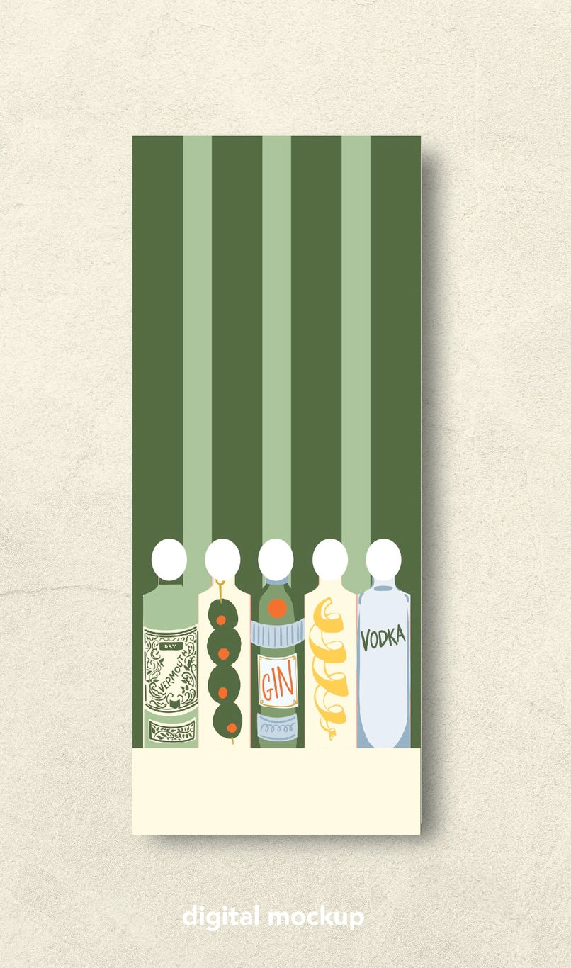 Martini Printed 10 Stem Matchbooks