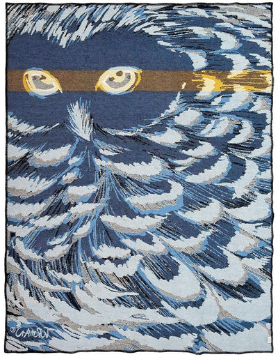 Adam Turman Snowy Owl Wool Throw Blanket