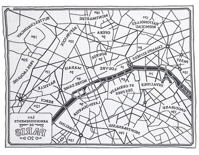 Paris Map Wool Throw