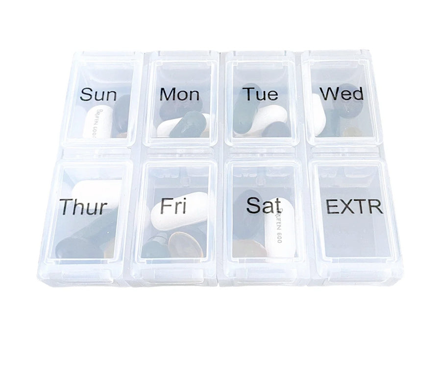Pill Organizing Case With Weekly Insert, Black