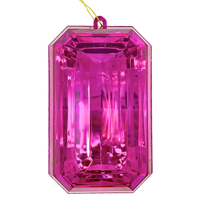 Acrylic Emerald Cut Precious Gem Ornament