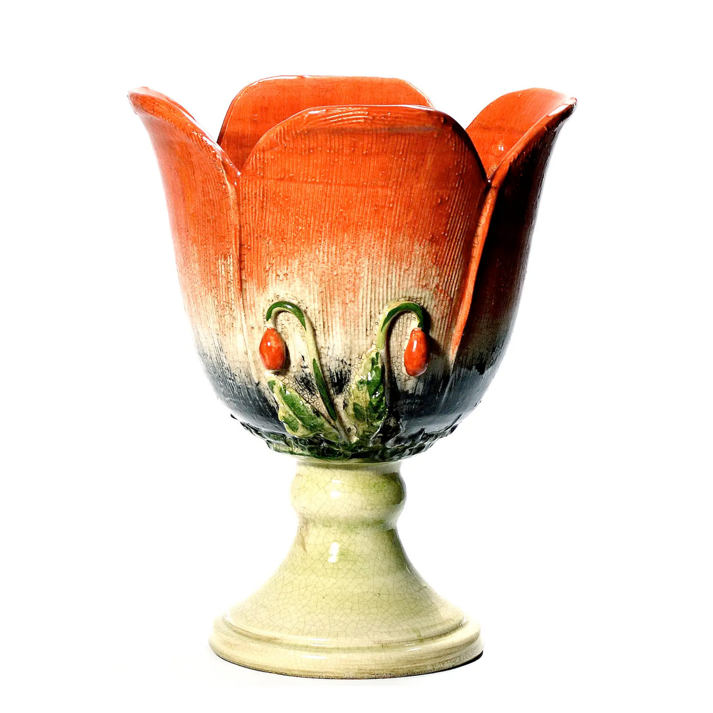 Fiore Poppies Footed Vase