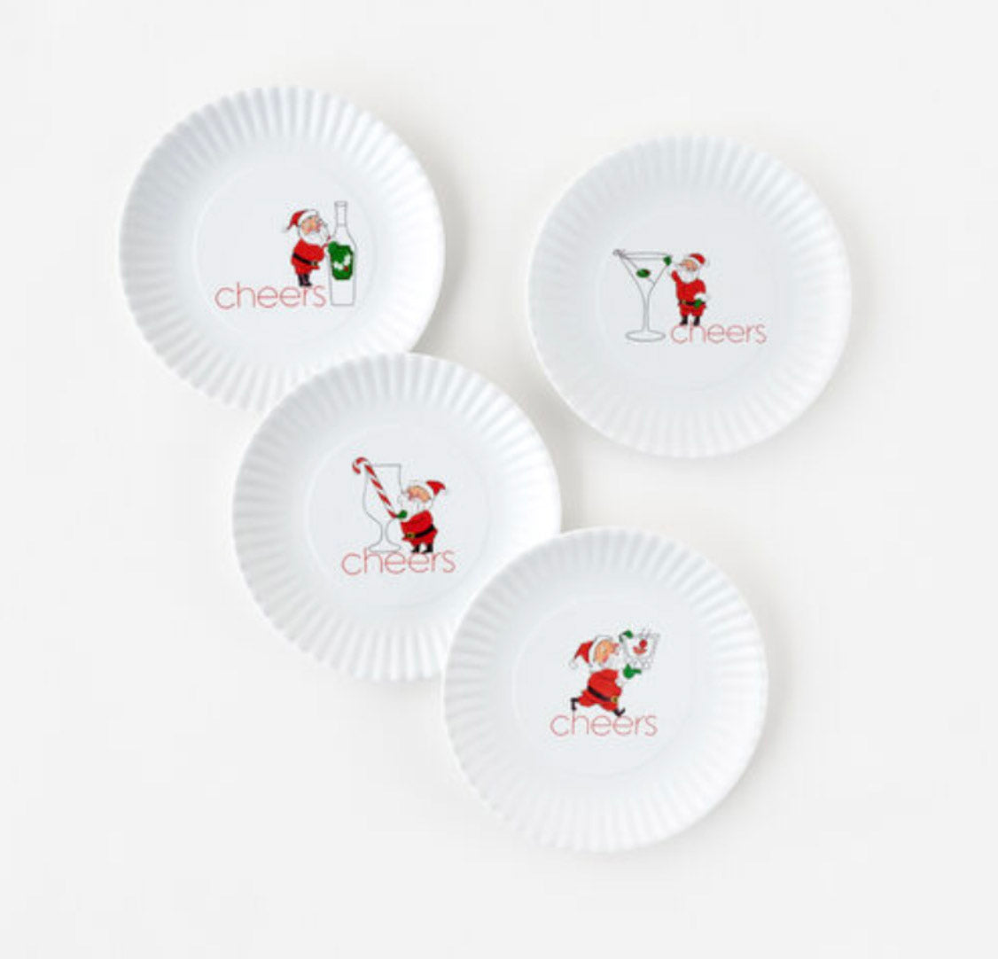 Cocktails with Santa "Paper" Plates