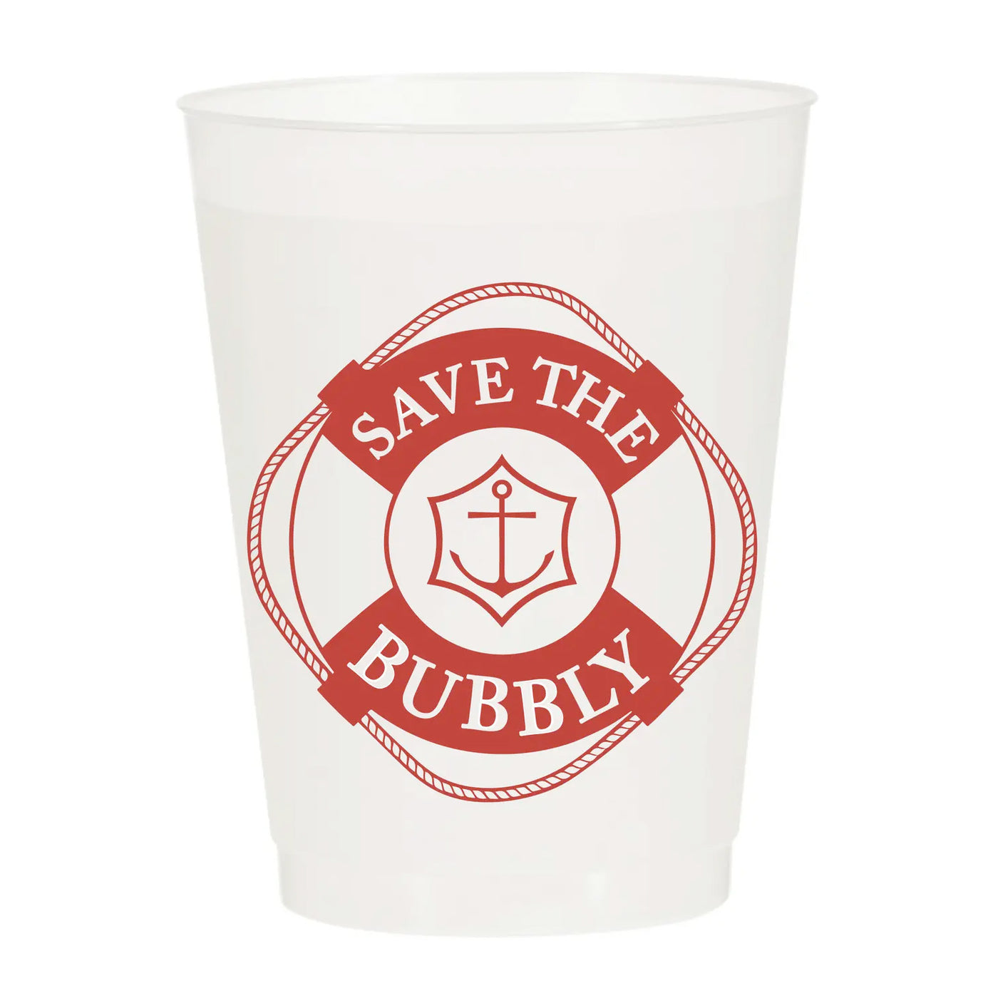 Save the Bubbly Anchor Frosted Cups Frosted Cups