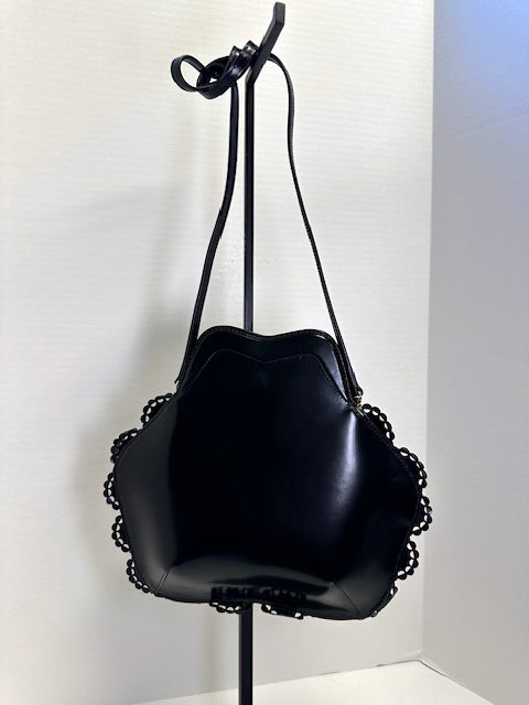 Simone Rocha Small Black Scalloped Bag