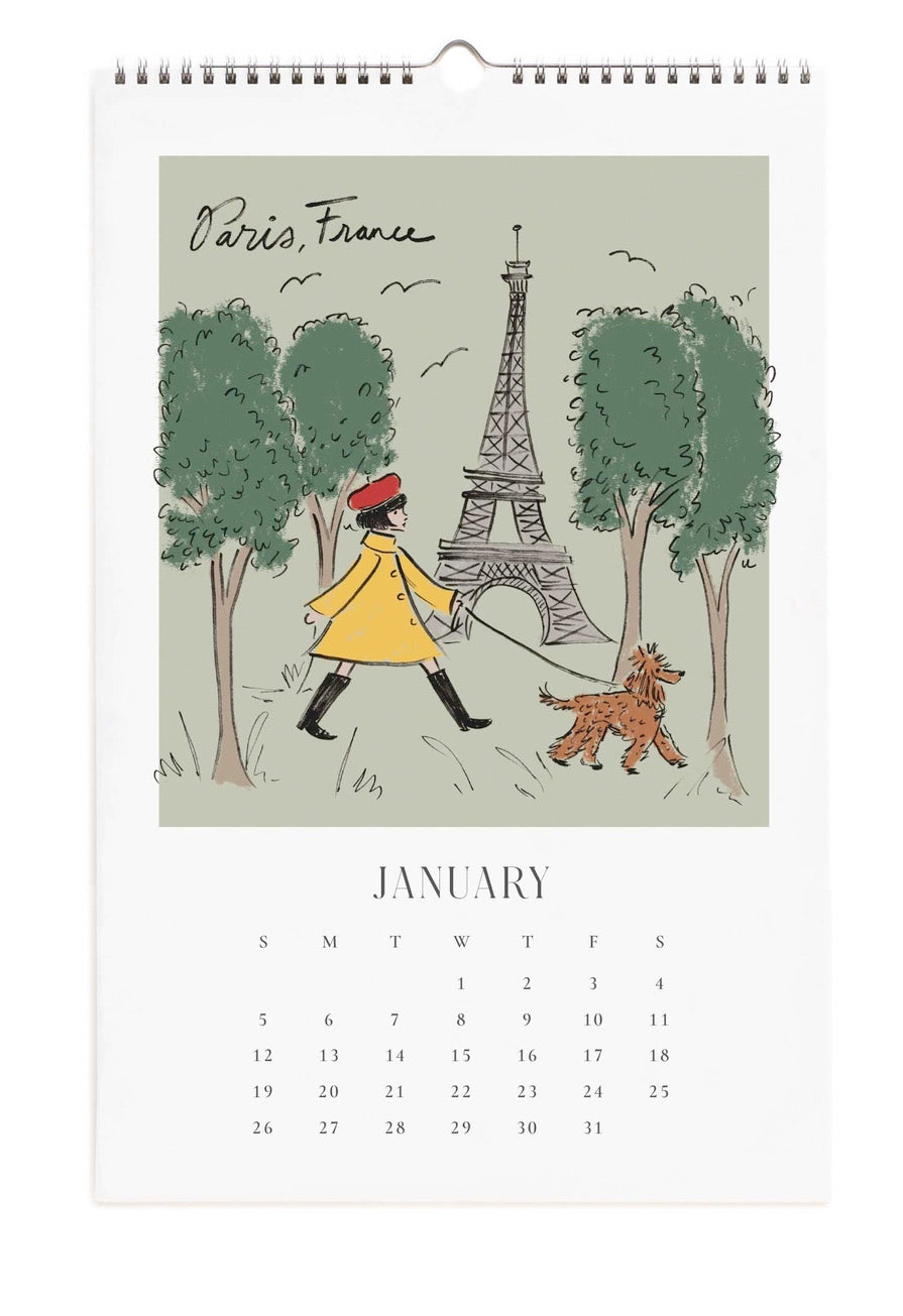 2025 Travel Sketchbook Wall Calendar