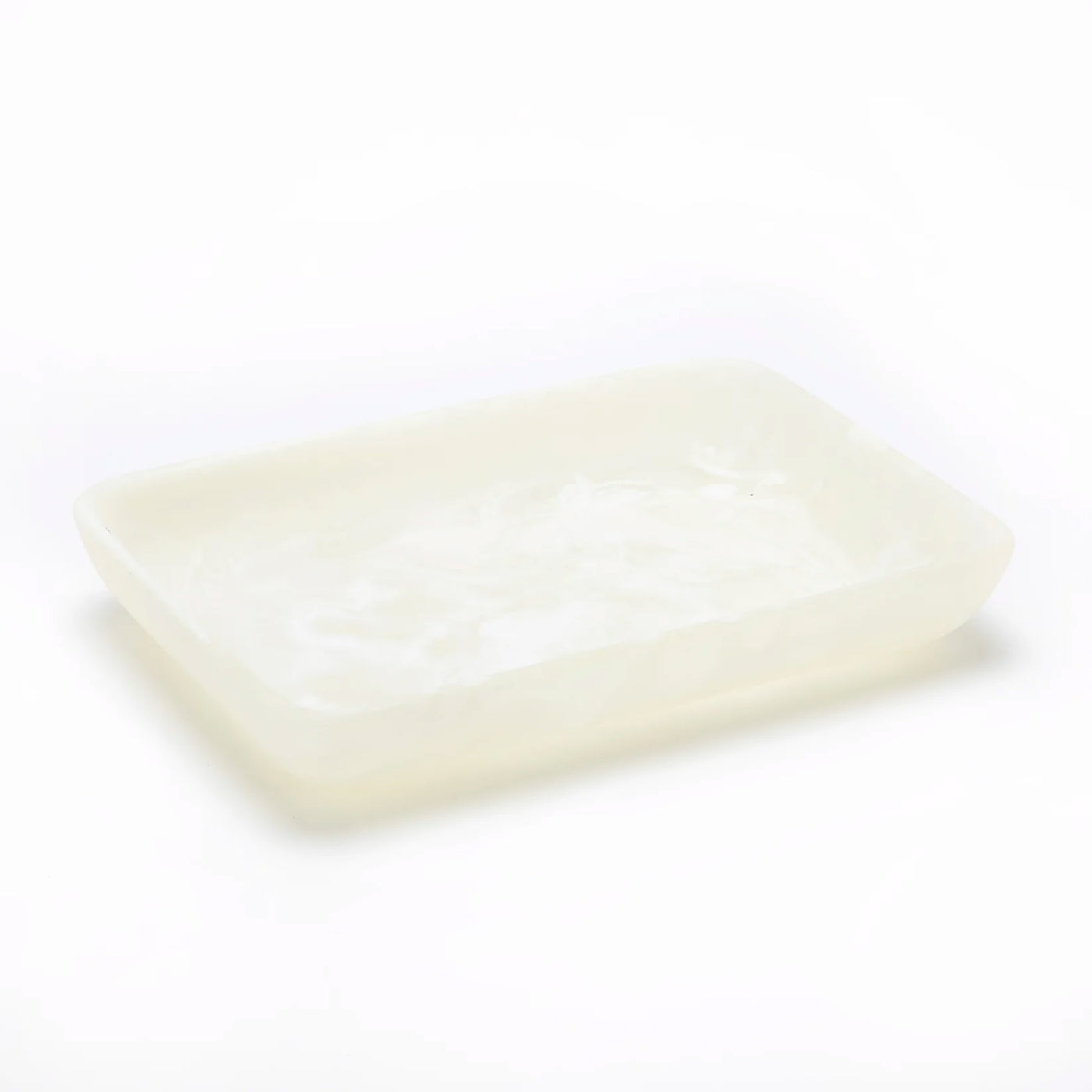 Rectangular Tray, Small- White Swirl