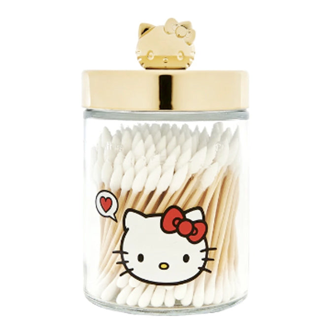 Hello Kitty Glass Jar - Cotton Swab