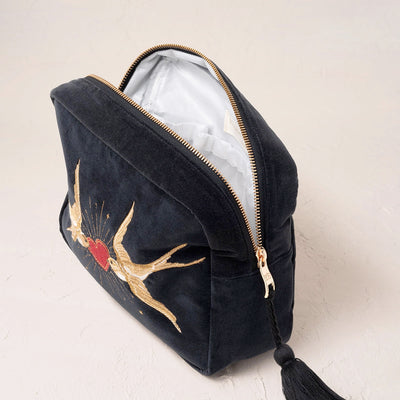 Swallow Heart Wash Bag