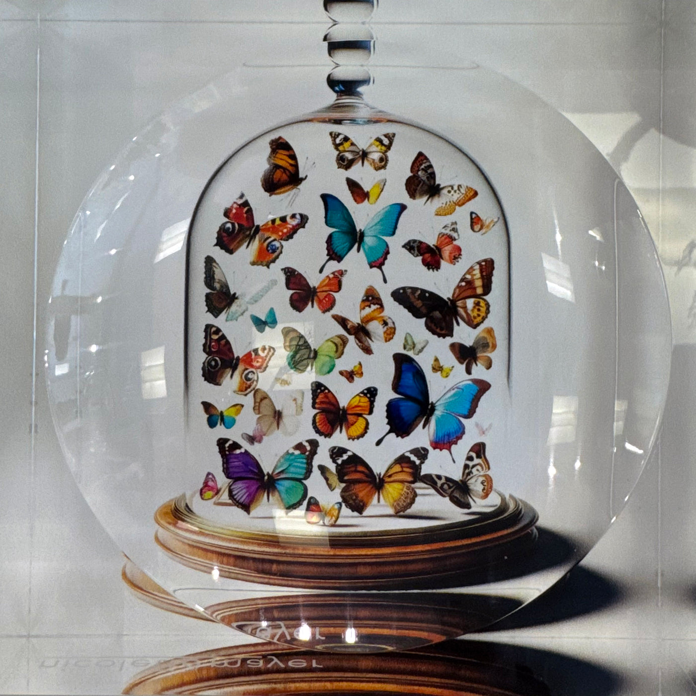 Wings Under Glass Candy Dish