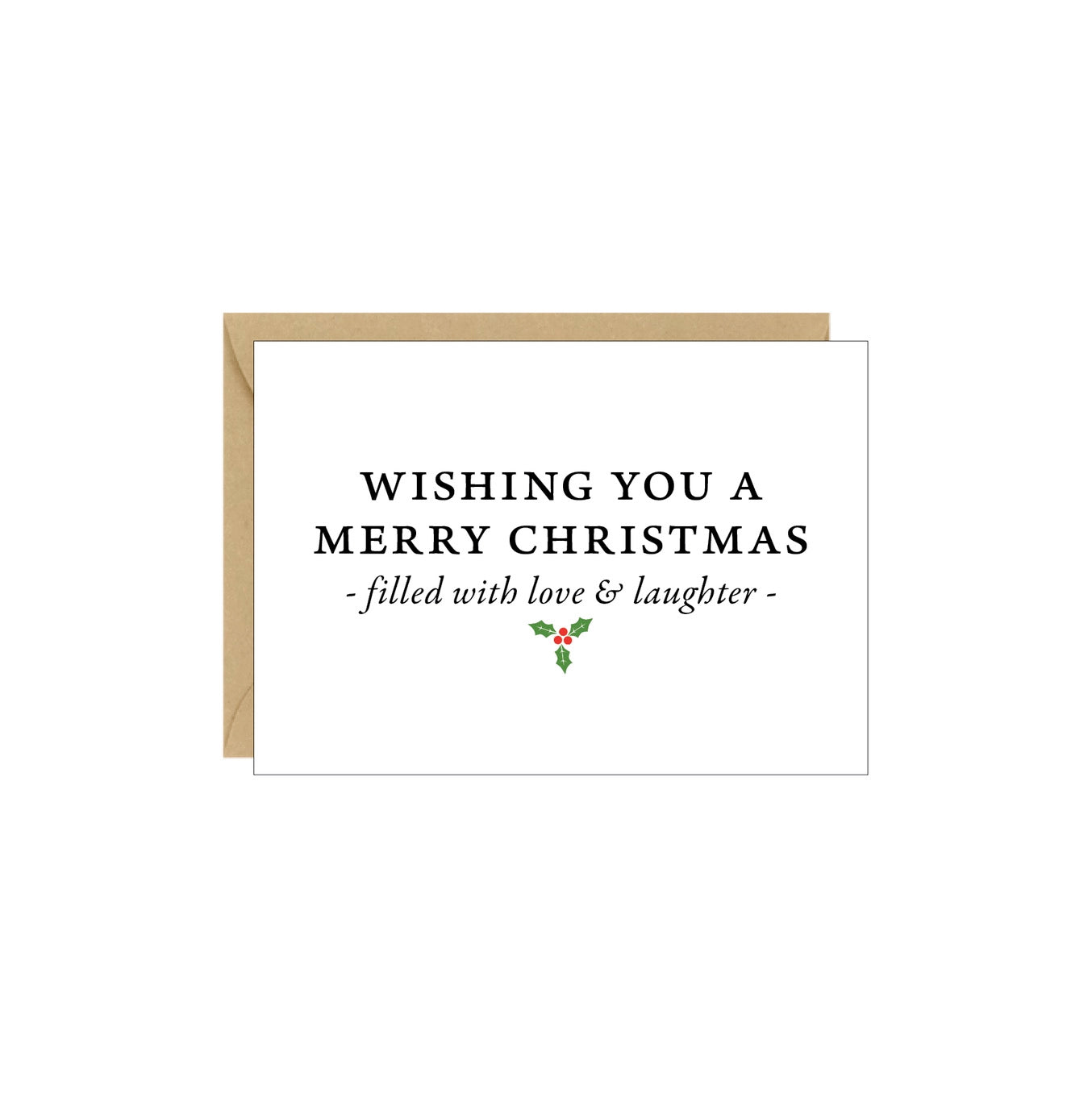 Wishing You A Merry Christmas Classic Enclosure Card