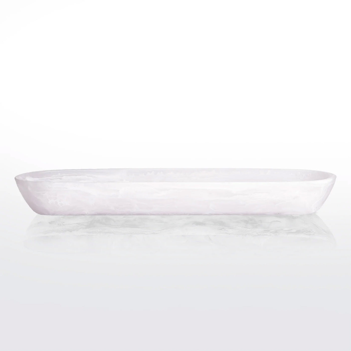 Classical Boat Bowl, X-Large- White Swirl