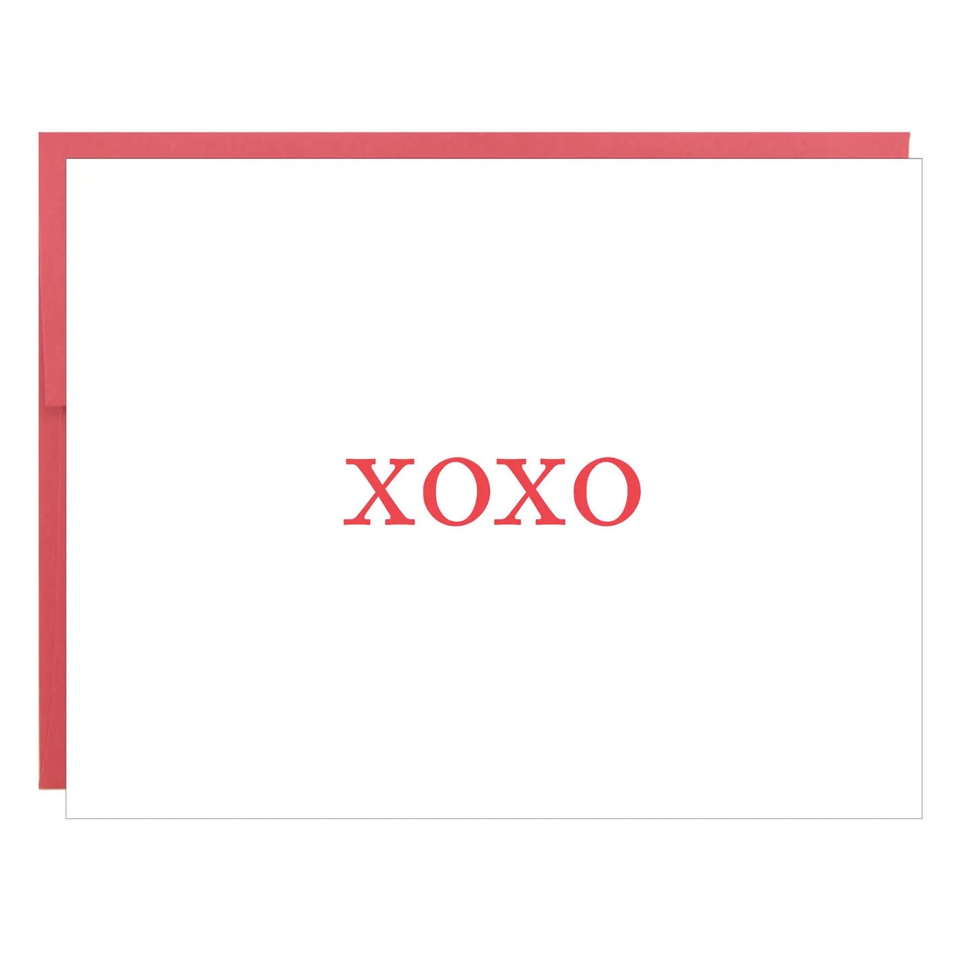 XOXO Letterpress Greeting Card