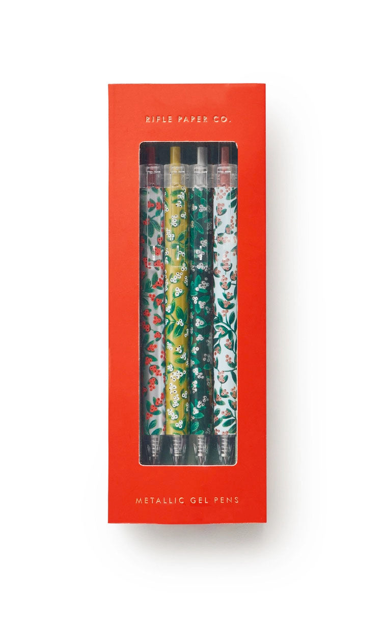 Mistletoe Metallic Gel Pen, Set of 4