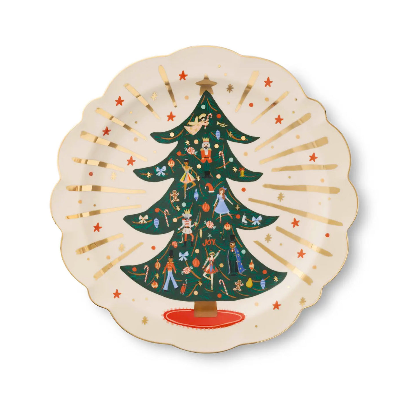 Nutcracker Round Porcelain Serving Platter