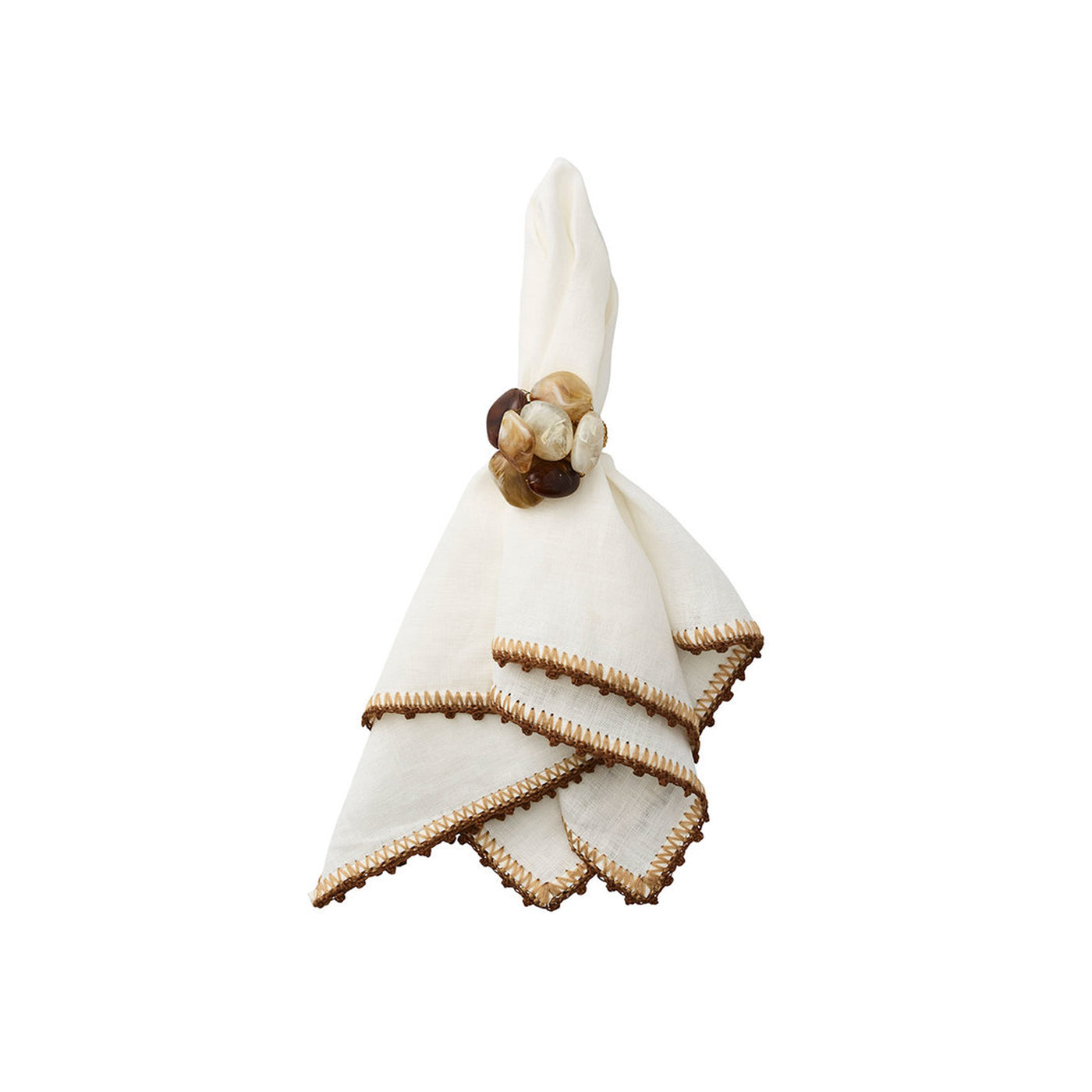 Beige Sea Stone Napkin Ring by Kim Seybert | Julia Moss Design