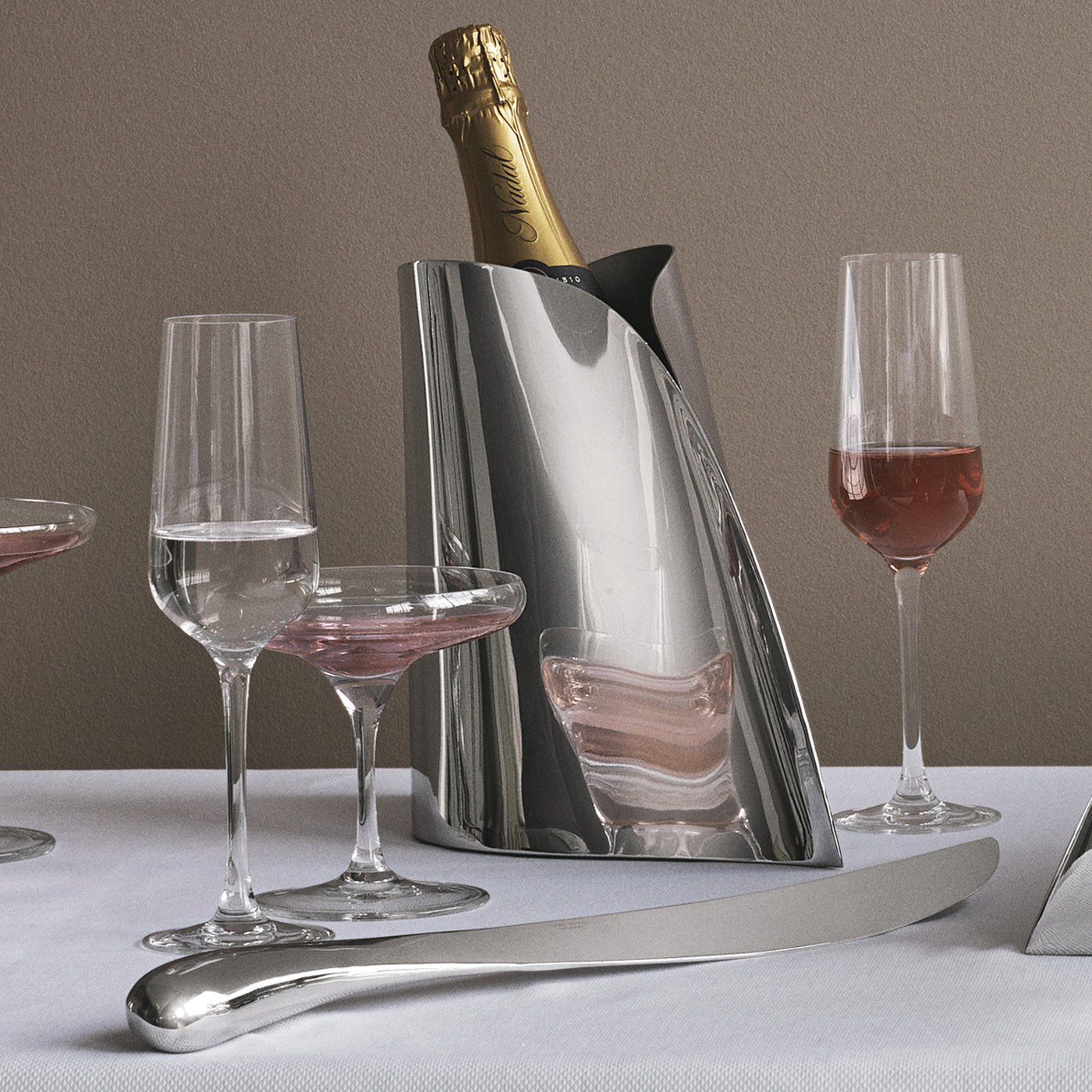 Indulgence Champagne Cooler , Georg Jensen, Chillers + Ice Buckets- Julia Moss Designs