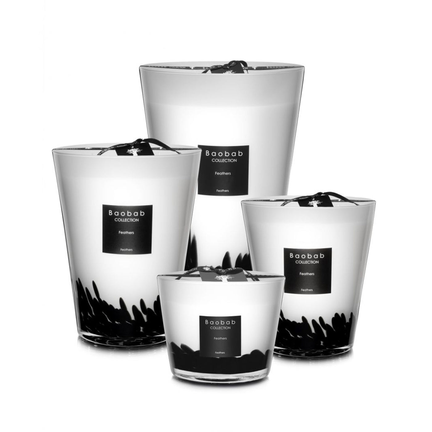 Feathers Black Scented Candles , Baobab Collection, Candles + Diffusers- Julia Moss Designs