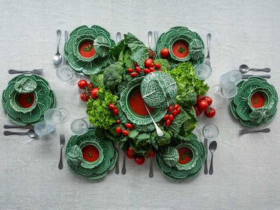 Green Cabbage Serving Platter by Bordallo Pinheiro | Julia Moss Designs