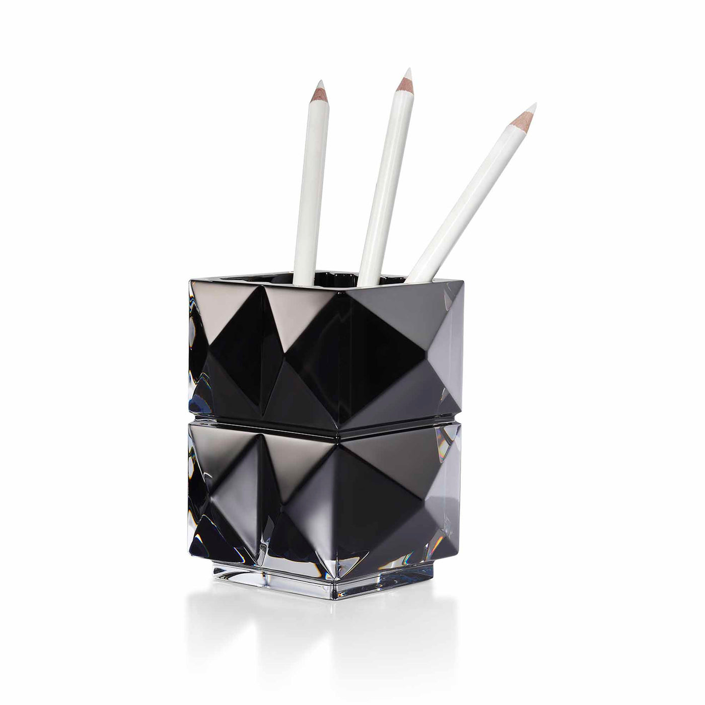 Louxor Pencil Holder, Black Obsidian , Baccarat, Jars + Containers- Julia Moss Designs