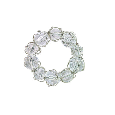 Crystal Bauble Napkin Rings , Bodrum Linens, Napkin Rings + Holders- Julia Moss Designs