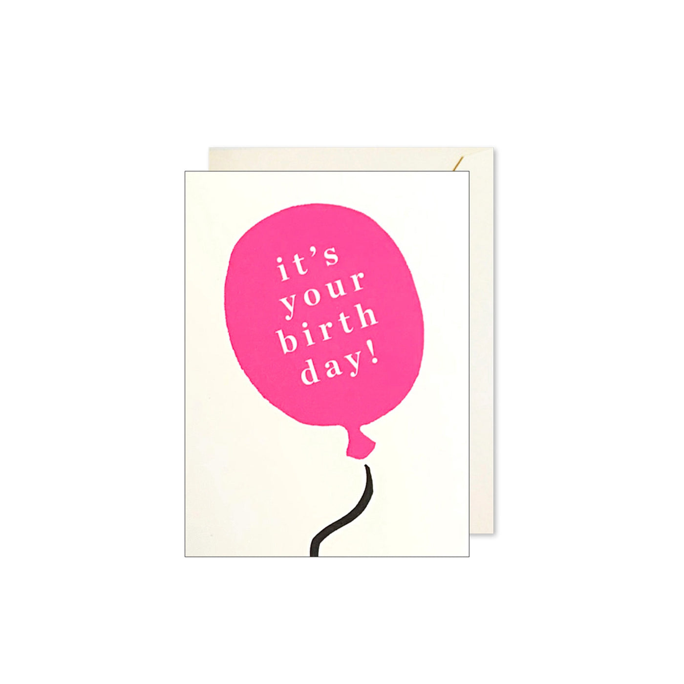 Pink Balloon Birthday Enclosure Card