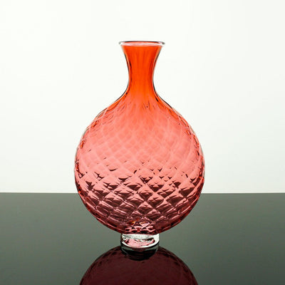 Optic Oval Vase in Cranberry by Andy Koupal