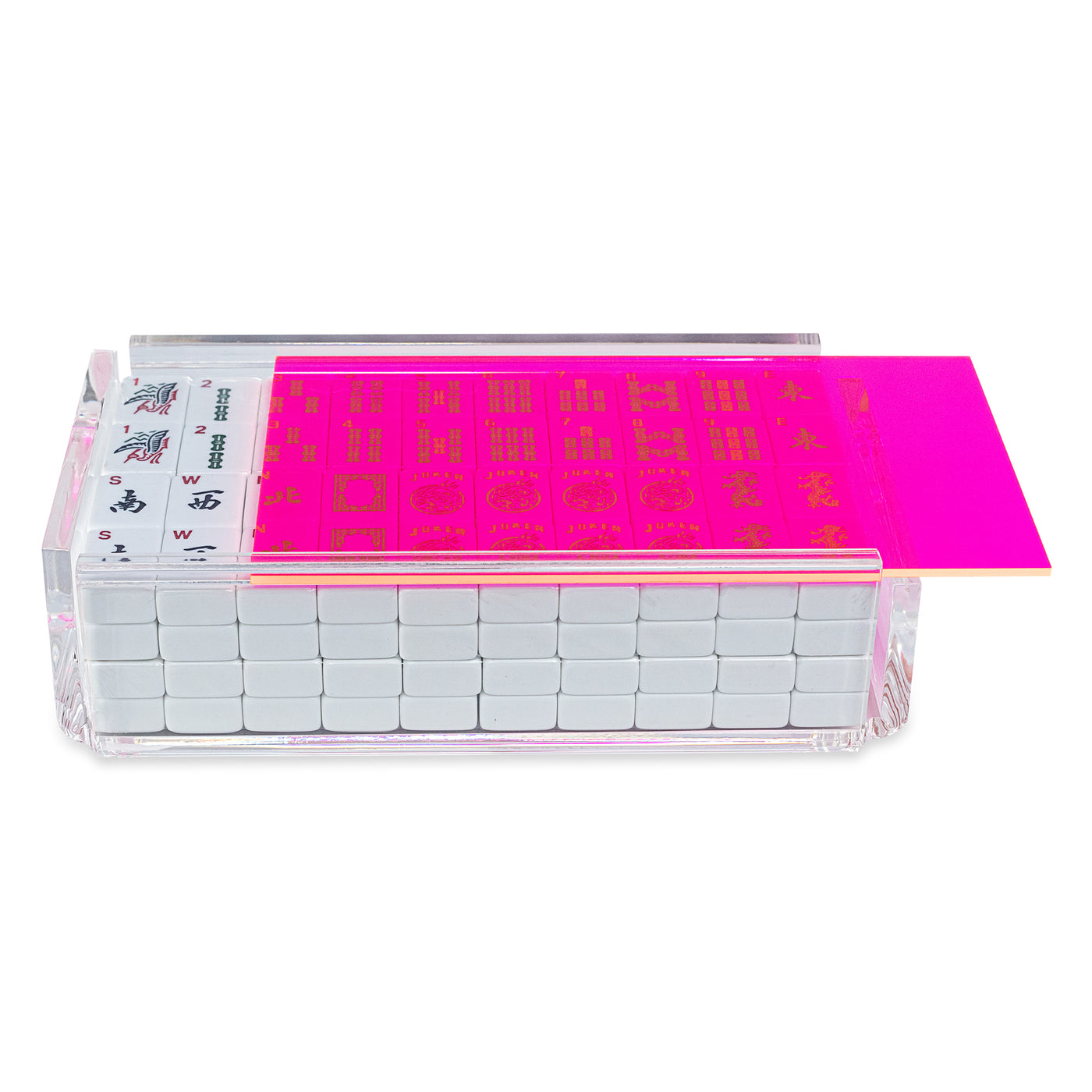Neon Pink Mahjong by Luxe Dominos | Julia Moss Designs