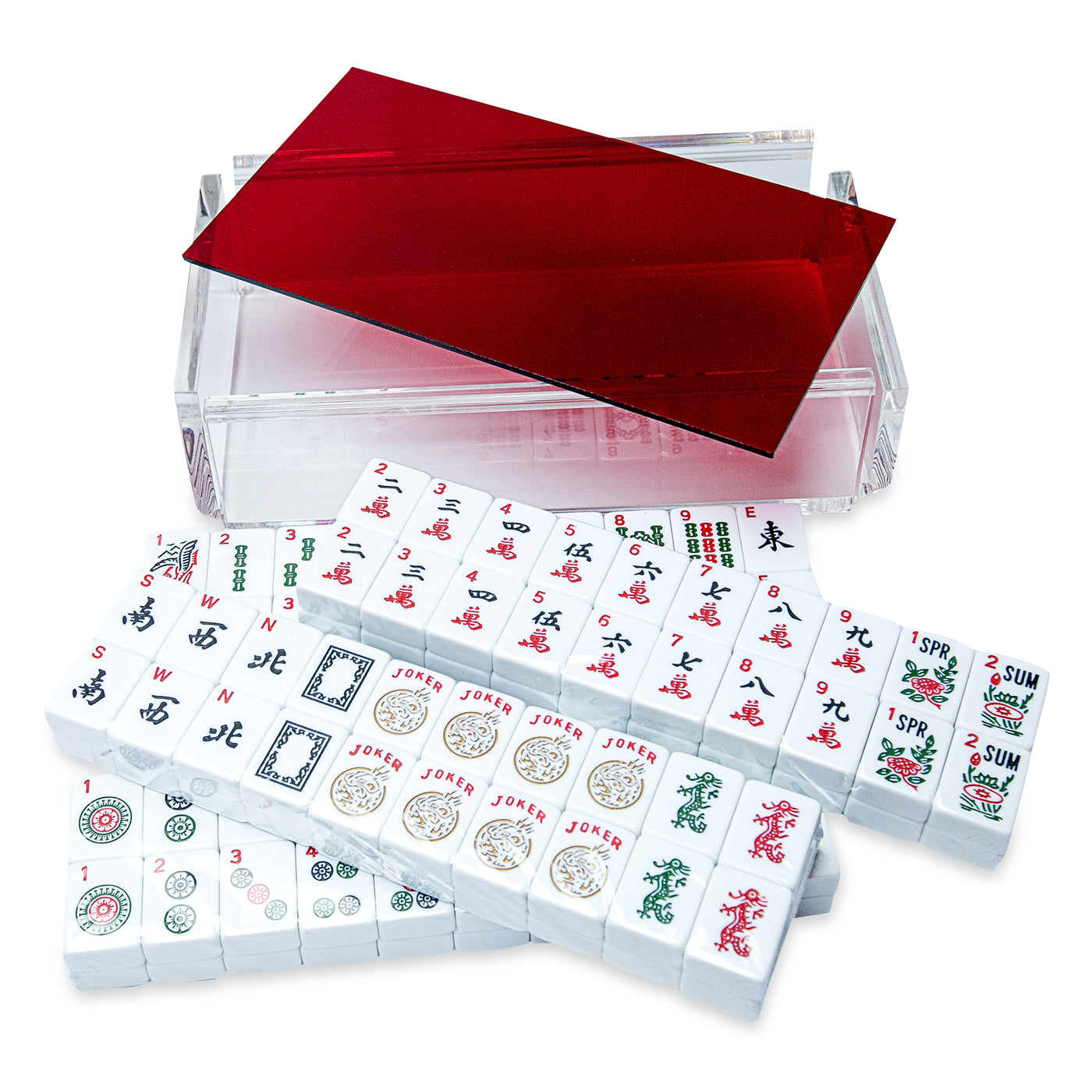 Red Mahjong by Luxe Dominos | Julia Moss Designs