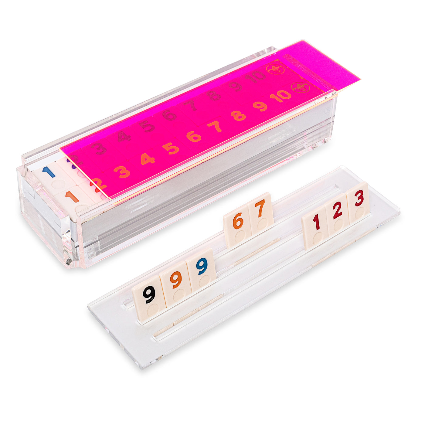 Pink Rummikub Neon Pink Rummikub by Luxe Dominos | Julia Moss Designs