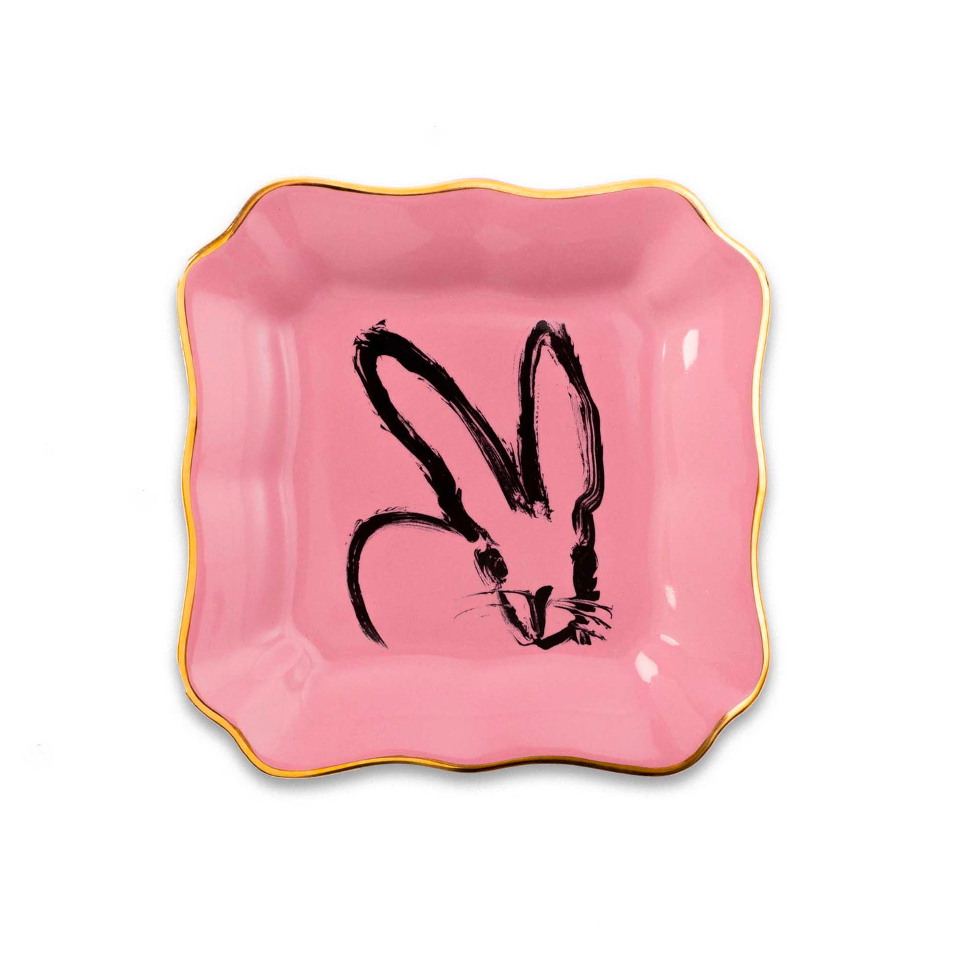 Bunny Portrait Plates , Hunt Slonem, Catchalls- Julia Moss Designs