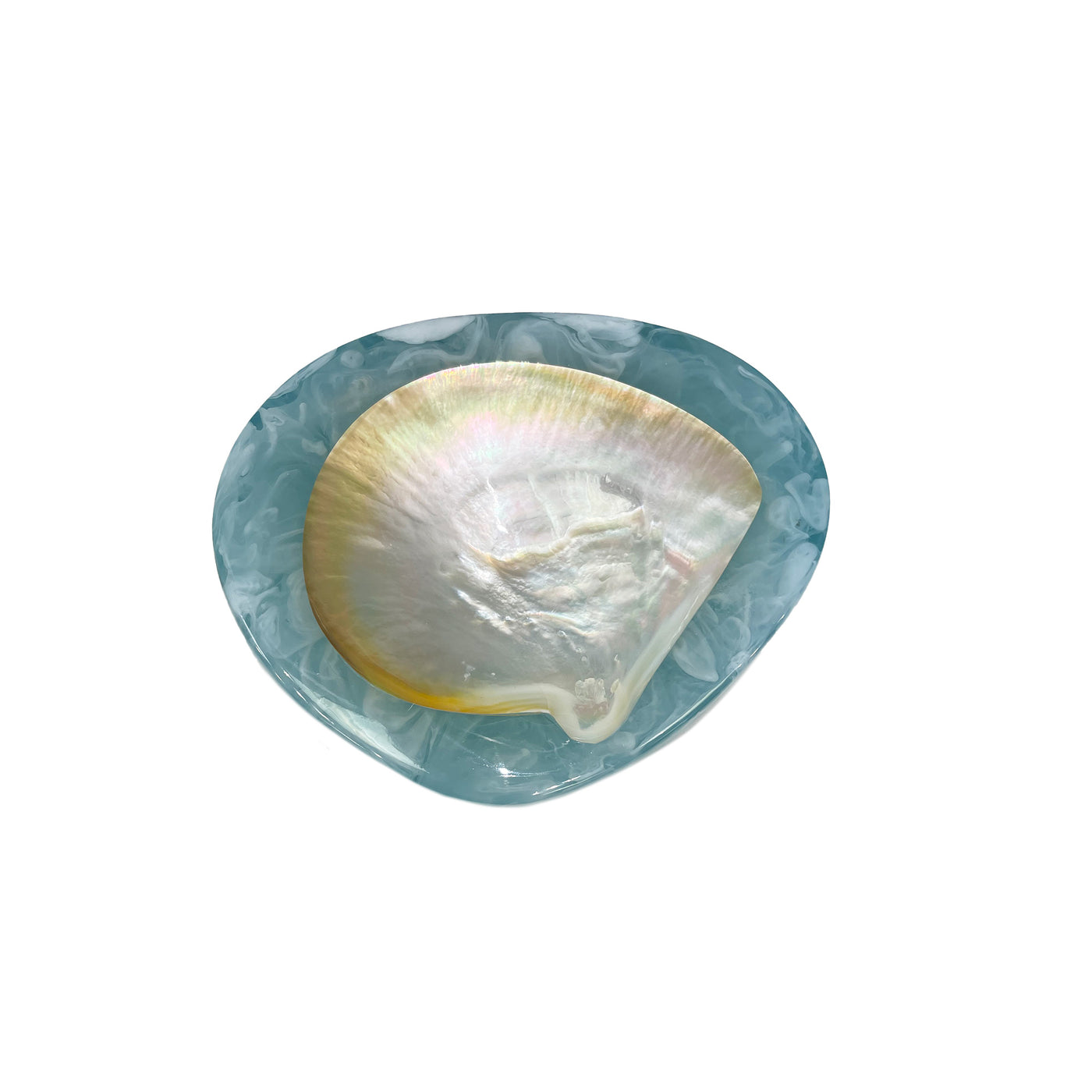 Lily Juliet Round Resin Shell Caviar Dish
