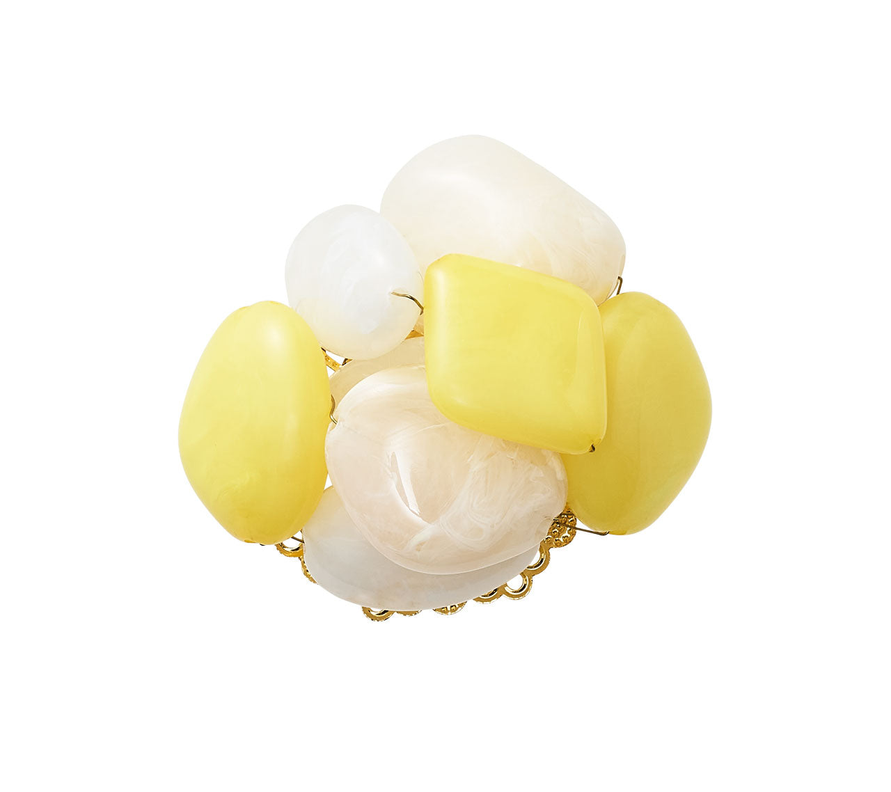 Yellow Sea Stone Napkin Ring by Kim Seybert | Julia Moss Designs