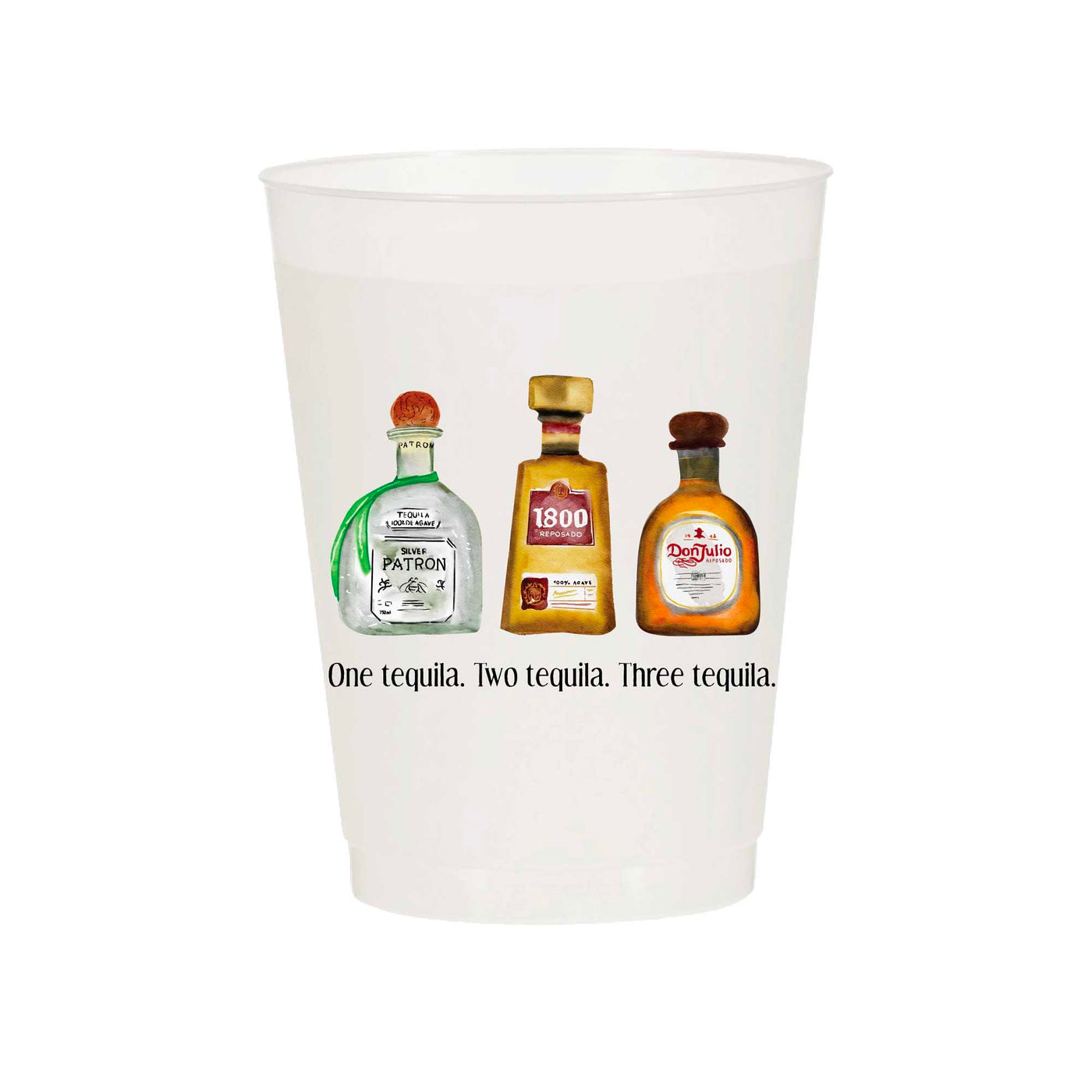 10 Reusable Cups - Tequila , Sip Hip Hooray, Drinkware- Julia Moss Designs