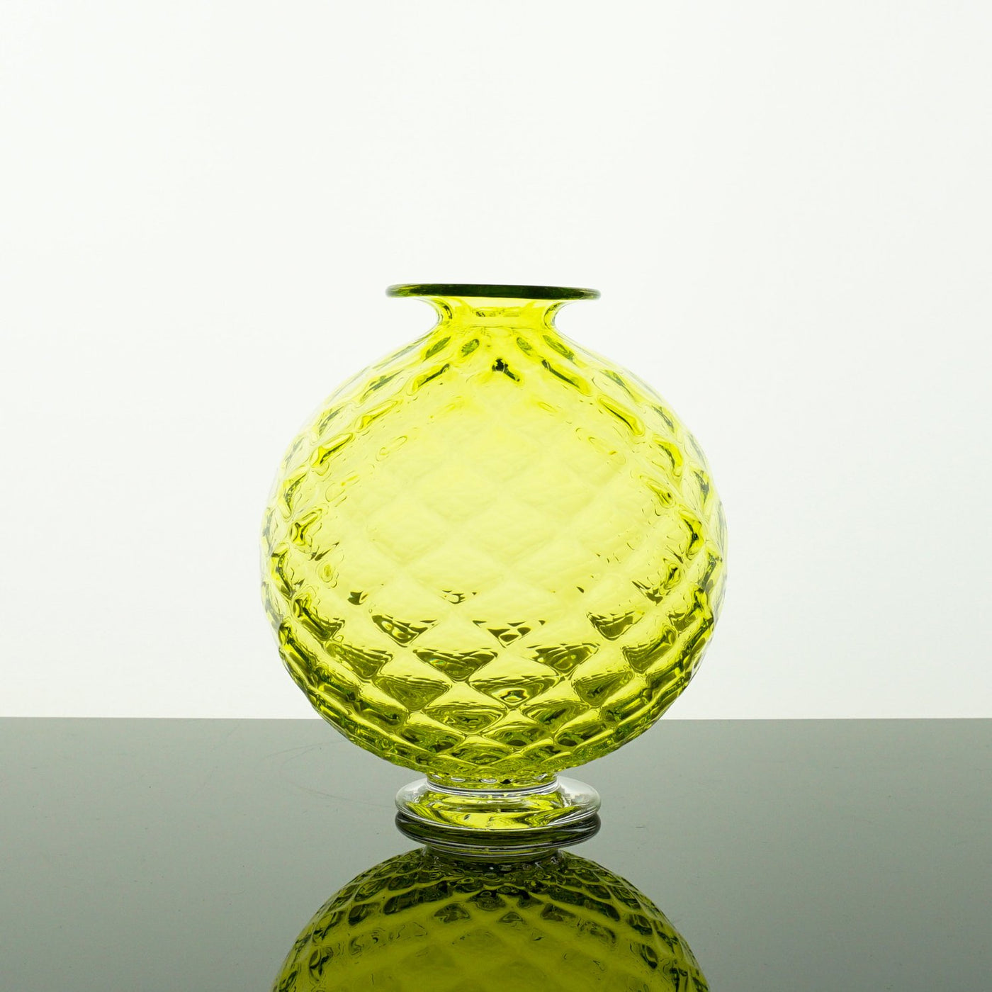 Optic Sphere Vase, Olive