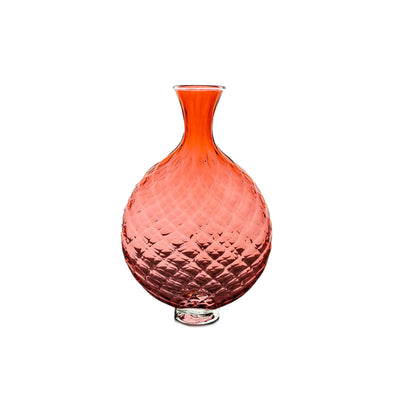 Optic Oval Vase in Cranberry by Andy Koupal