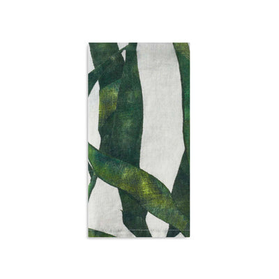 Les Palmiers Linen Napkin in Green , Summerill & Bishop, Linen Napkins- Julia Moss Designs