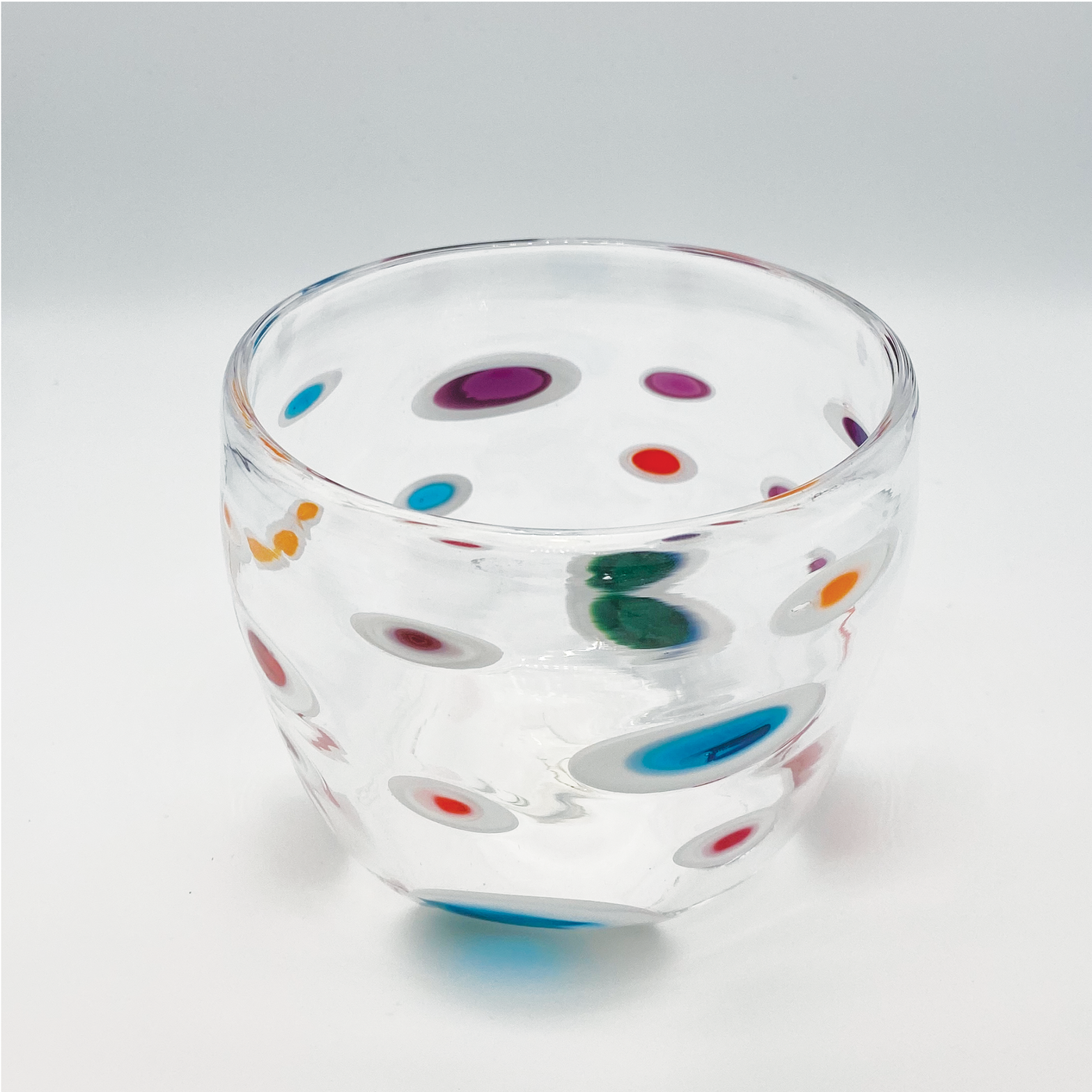 Glass Bowl in Polka Dots , Stover Glass, Bowls- Julia Moss Designs
