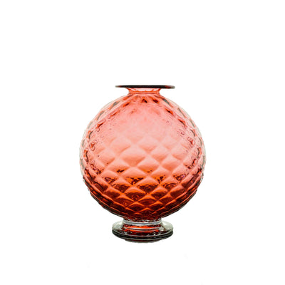 Optic Sphere Vase in Cranberry by Andy Koupal