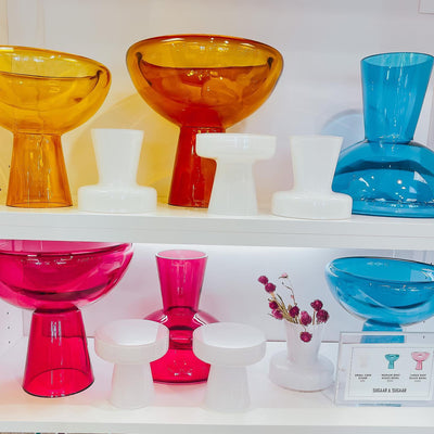 Large Deep Glass Bowl by SUGAAR SUGAAR | Julia Moss Designs