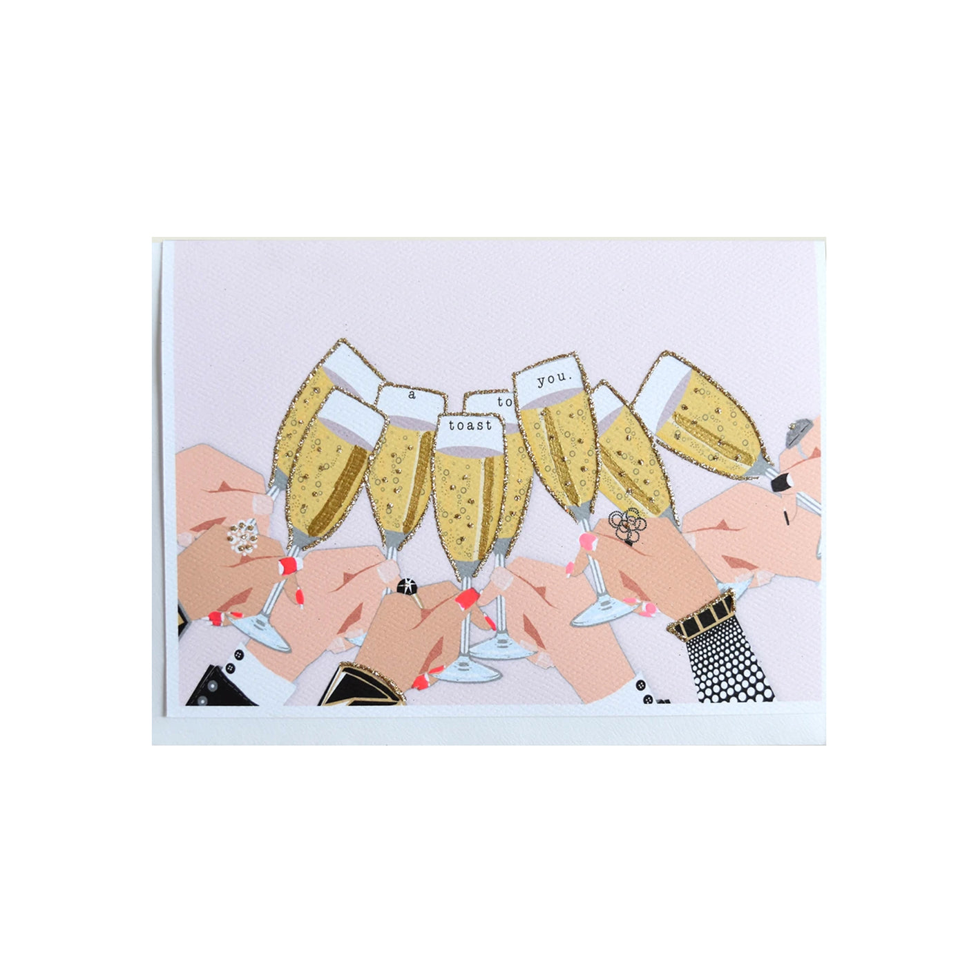 A Toast To You Greeting Card , Verrier Handcrafted, Cards- Julia Moss Designs