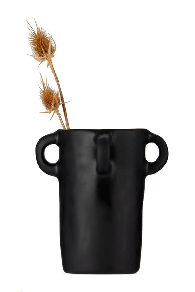 Black Loopy Resin Vase