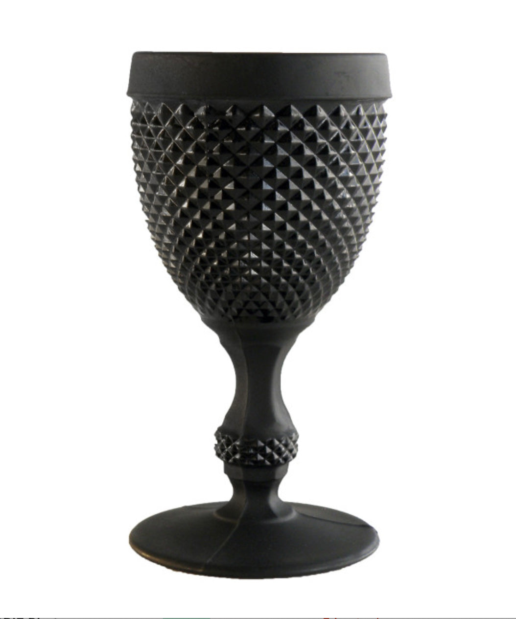 Bicos Frosted Black Water Goblet