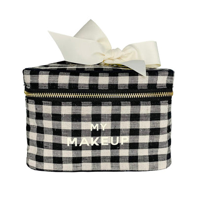 My Makeup Cosmetic Box with Coated Lining, Gingham