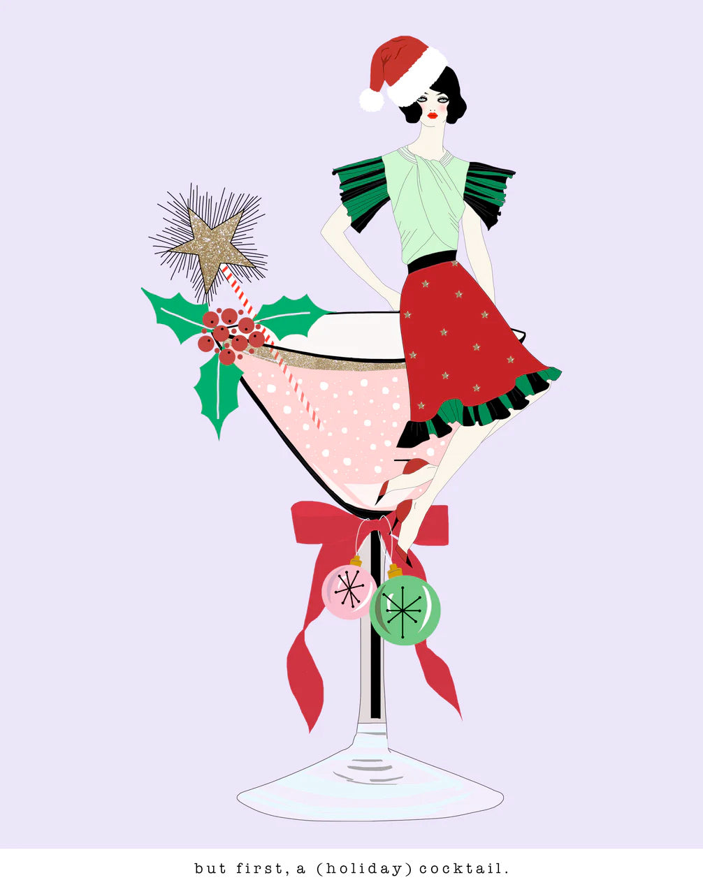 But First A Holiday Cocktail Greeting Card