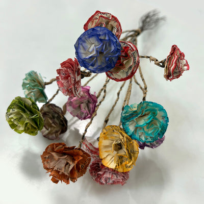 Bouquet of Italian Colored Paper Flowers