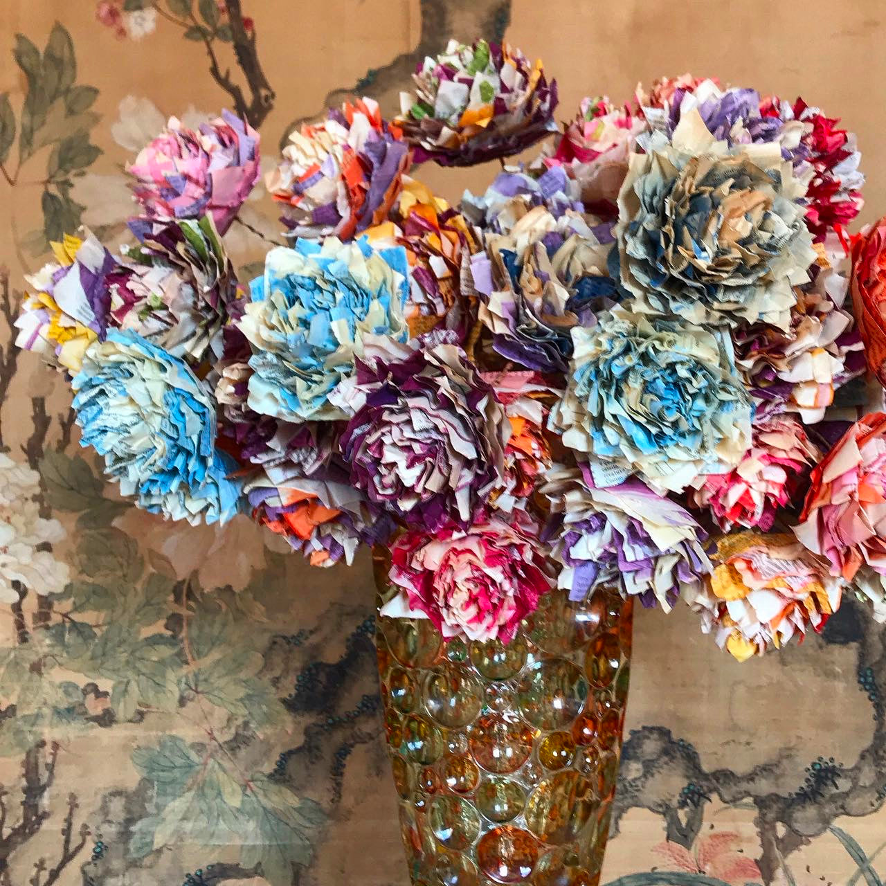 Mixed Bouquet of Italian Colored Paper Flowers