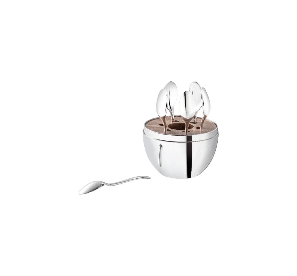 Mood 6-Piece Silver Espresso Spoon Set